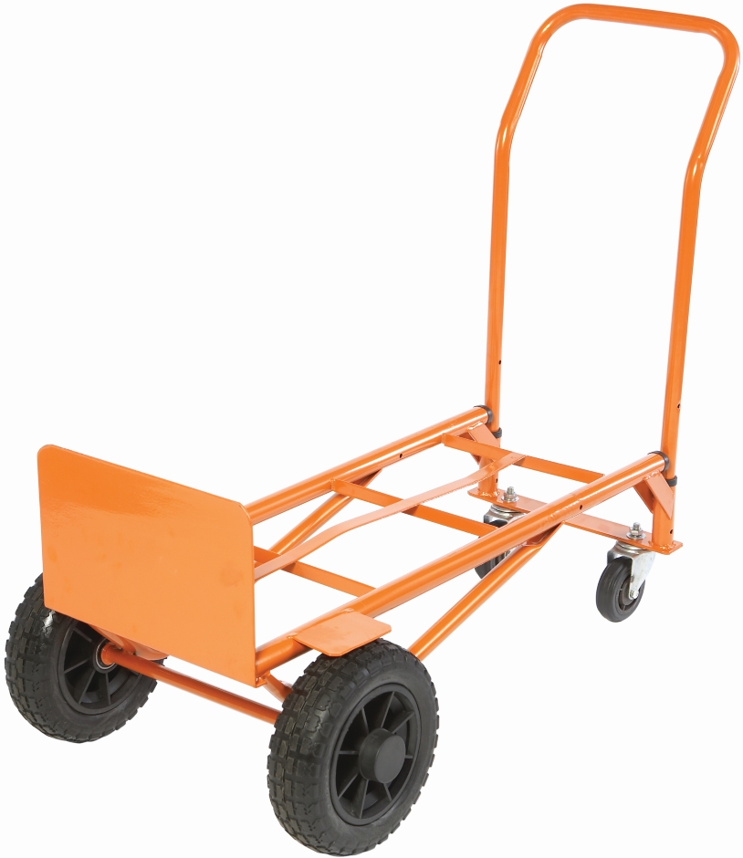 Other view of Trolley - Multi Adjustable - 250 kg - Powder Coated - Orange - 330 x 240 x 3 mm Platform - 10" Puncture Proof Wheel - W75-10FP10 - Westmix - Kelso