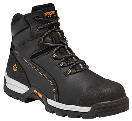 Other view of Men's Safety Boots - Ankle - Non-Metallic - Lace-Up with Side Zipper - Full Grain Nubuck Leather - Black - Size 9 - W81014 - Tarmac - Wolverine