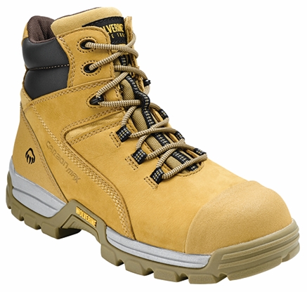 Other view of Men's Safety Boots - Ankle - Non-Metallic - Lace-Up with Side Zipper - Full Grain Nubuck Leather - Wheat - Size 10 - W81017 - Tarmac - Wolverine