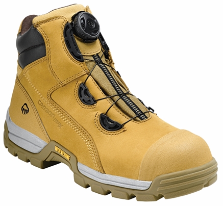 Other view of Men's Safety Boots - Ankle - Non-Metallic - Boa Lacing - Full Grain Nubuck Leather - Wheat - Size 10 - W81018 - Tarmac - Wolverine