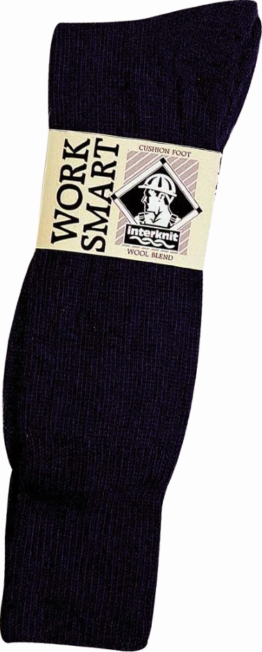 Other view of Unisex Work Socks – Wool - Nylon – Black – 11/14 – 790 – Worksmart – Interknit