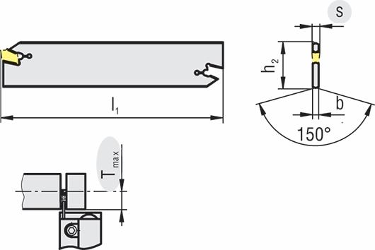 Other view of Carbide Parting Blade - XLCEN 2602 J22 FX - 26 mm x 2.2 mm - CERATIZIT