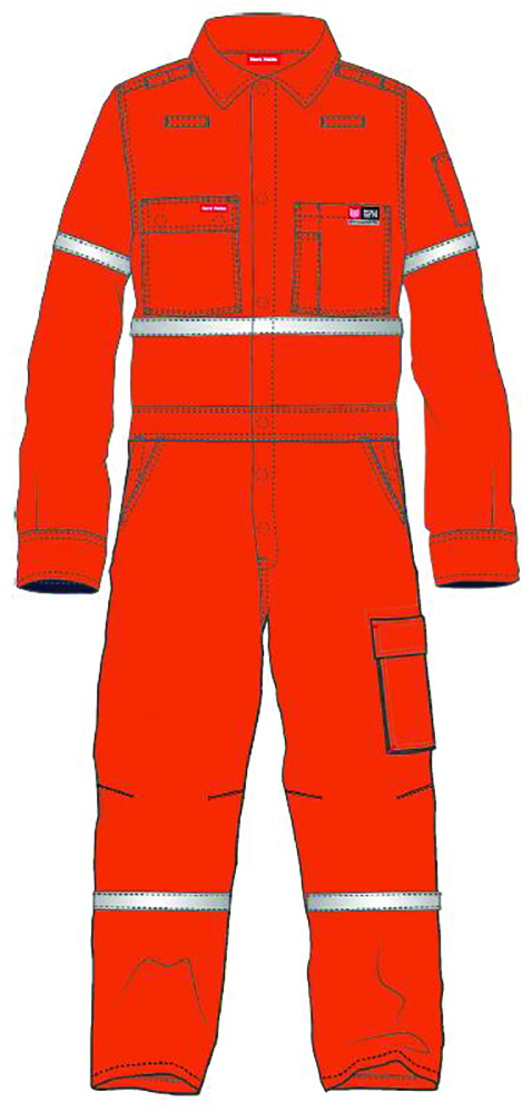 Other view of King Gee Y00090 Coveralls - Woodside - Shieldtec Flame Resistant - Safety Orange - 72R