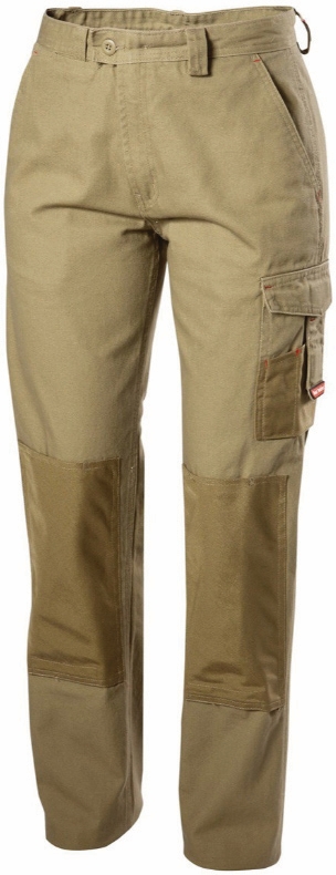 Other view of Women's Cargo Pant – Cotton Panama Weave - Nylon Cordura – Khaki – 12 – Y08079 – Legends – Hard Yakka