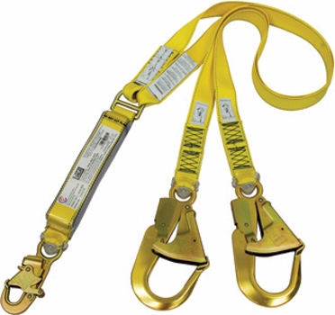 Other view of Flat Shock Absorbing Webbing Lanyard - Yellow - 2 m Length - Z60200919RP - Force2™