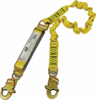 Other view of Fixed Shock Absorbing Elasticated Webbing Lanyard - Yellow - 2 m Length - Z10200909E - Force2™