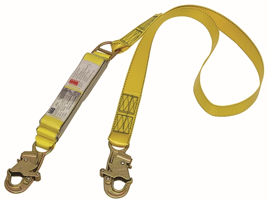 Other view of Fixed Resist Shock Absorbing Webbing Lanyard - Repel™ Technology Polyester Web - Yellow - 2 m Length - Z91200909 - Force2™