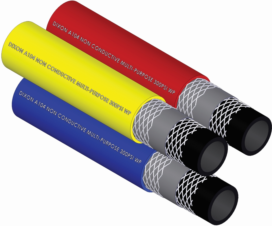 Other view of Dixon Multi Purpose Rubber Hose - Non Conductive - Yellow - 300Psi - 10mm - A104010YE100