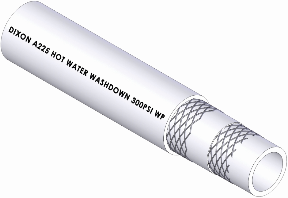 Other view of Dixon Hose RBR - Hot Water Washdown - White - 19mm - A225020