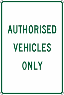 Other view of Safety Sign - Parking - Reflective - Authorised Vehicles Only - Aluminium - Green/White - 300 x 450 mm - Prosafe