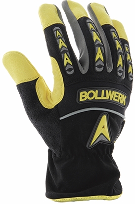 Other view of Impact Protection Gloves - Enhanced, Velcro Cuff - Synthetic Leather - Black/Yellow - X-Large - IBC - BattleCat™ - Bollwerk