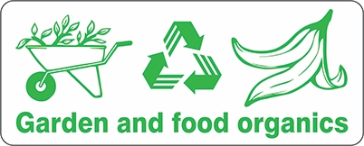 Other view of Safety Sign - Recycling - Garden and Food Organics - Self-Adhesive Sticker - 300 x 125 mm - Prosafe