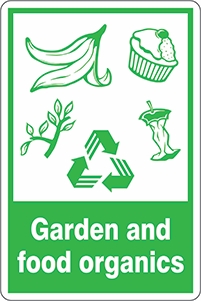 Other view of Safety Sign - Recycling - Garden and Food Organics - Polyethylene - 450 x 180 mm - Prosafe