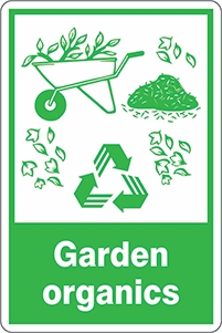 Other view of Safety Sign - Recycling - Garden Organics - Self-Adhesive Sticker - 180 x 250 mm - Prosafe