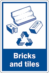 Other view of Safety Sign - Recycling - Bricks and Tiles - Polyethylene - 300 x 450 mm - Prosafe