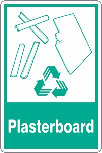 Other view of Safety Sign - Recycling - Plasterboard - Polyethylene - 300 x 450 mm - Prosafe