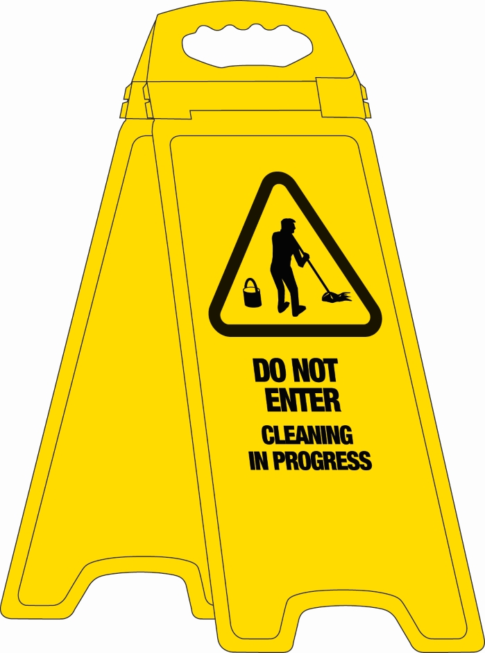 Other view of Deluxe Floor Stand - Do Not Enter - Cleaning In Progress - Polypropylene - Yellow - 670 mm - 5015330 - Prosafe