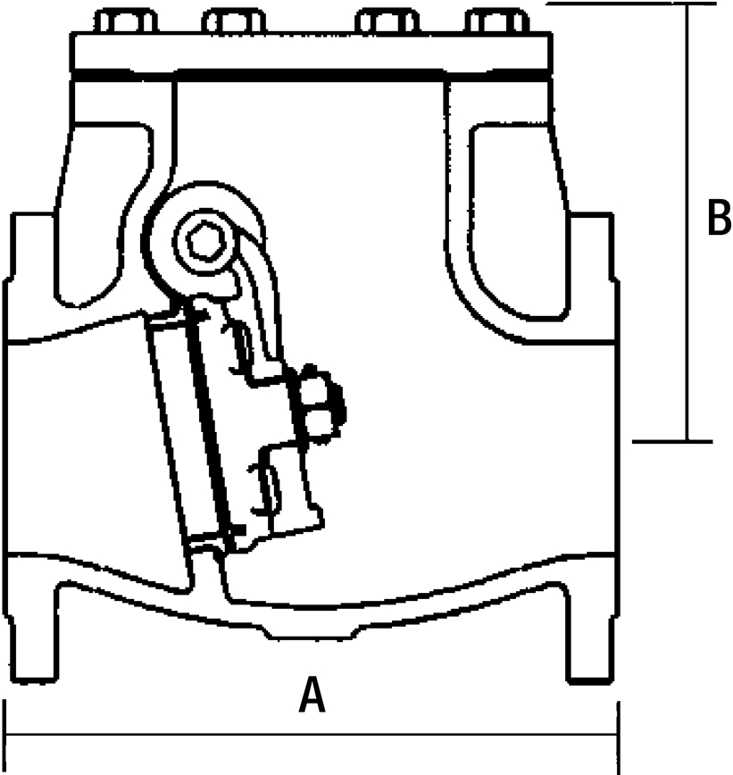 Other view of Swing Check Valve - Cast Iron - 150 mm - Flanged And Drilled - B404E - Brook Valves