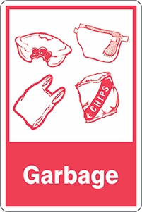 Other view of Safety Sign - Recycling - Garbage - Compost Onsite - Polyethylene - 300 x 450 mm - Prosafe