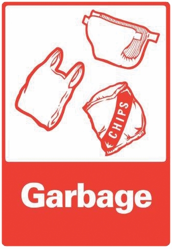 Other view of Safety Sign - Recycling - Garbage - Compost and Mixed Recycling Onsite - Self-Adhesive Sticker - 180 x 250 mm - Prosafe