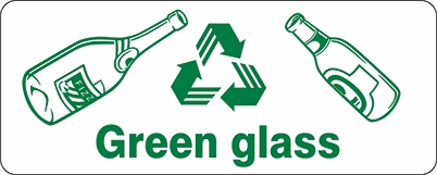 Other view of Safety Sign - Recycling - Green Glass - Polyethylene - 225 x 300 mm - Prosafe