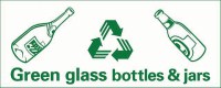 Other view of Safety Sign - Recycling - Green Glass Bottles and Jars - Self-Adhesive Sticker - 300 x 125 mm - Prosafe