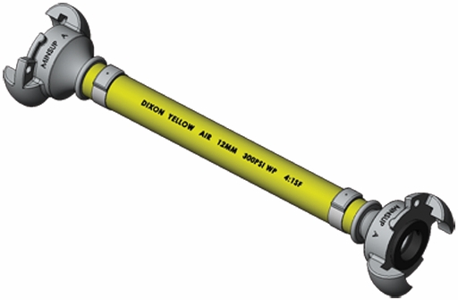 Other view of Dixon Hose Assembly - PVC - Comes With Fittings - Yellow - 12mm x 20m - H0101220F