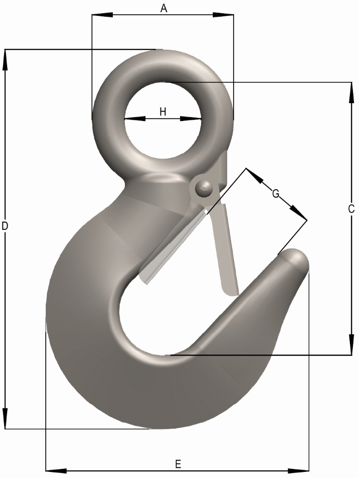 Other view of TOWNLEY HOOK INTERNAT EYE C/W S/CATCH (1.6) 1.5T