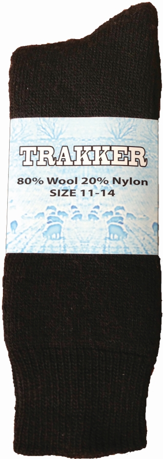 Other view of Unisex Work Socks – Wool - Nylon – Black – 11/14 – 770 – Trakker – Interknit