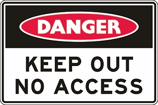 Other view of Safety Sign - Danger - Keep Out No Access - Polypropylene - Red/Black/White - 600 x 450 mm - Prosafe