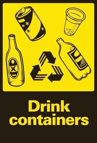 Other view of Safety Sign - Recycling - Drink Containers - Self-Adhesive Sticker - 180 x 250 mm - Prosafe