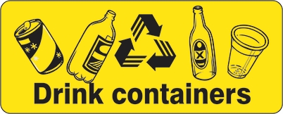 Other view of Safety Sign - Recycling - Drink Containers - Polyethylene - 450 x 180 mm - Prosafe