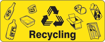 Other view of Safety Sign - Recycling - Recycling - Self-Adhesive Sticker - 180 x 250 mm - Prosafe