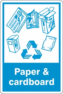 Other view of Safety Sign - Recycling - Paper and Cardboard - Polyethylene - 225 x 300 mm - Prosafe