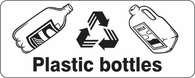 Other view of Safety Sign - Recycling - Plastic Bottles - Self-Adhesive Sticker - 300 x 125 mm - Prosafe