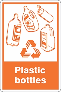 Other view of Safety Sign - Recycling - Plastic Bottles - Polyethylene - 300 x 450 mm - Prosafe