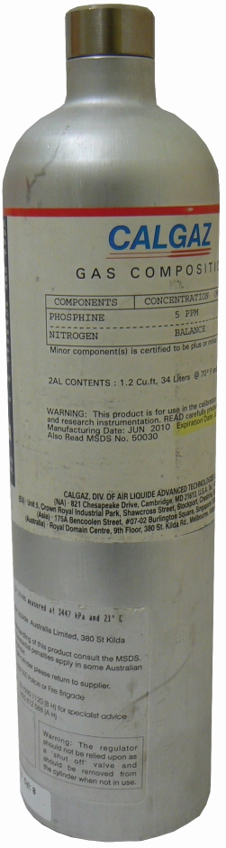 Other view of Calibration Gas - H2S/CO/O2- 34 L - 003260 - Scott Safety