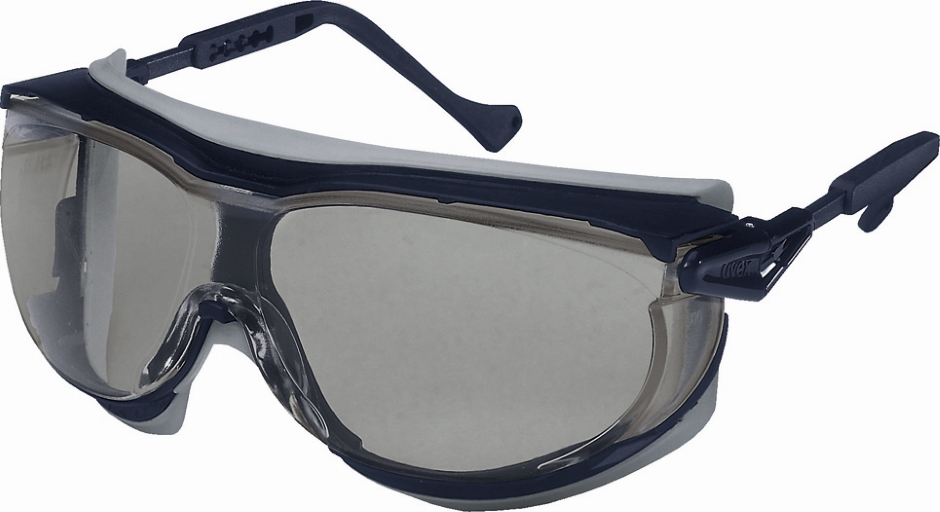 Other view of Safety Spectacles - Blue/Grey Frame - Polycarbonate Grey 20% VLT Lens - THS - 9175-103 - skyguard NT - uvex