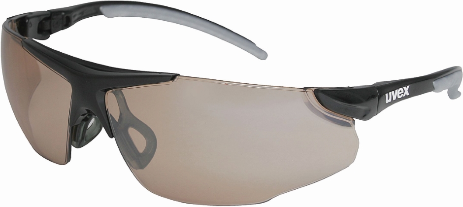 Other view of Safety Spectacles - Black/Silver Frame - Light Brown Mirror 45% VLT Lens - A/F - 9101-043 - sprint - uvex