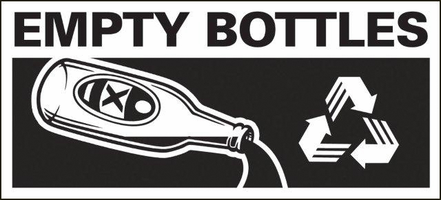 Other view of Safety Sign - Recycling - Empty Bottles - Self-Adhesive Sticker - 200 x 90 mm - Prosafe