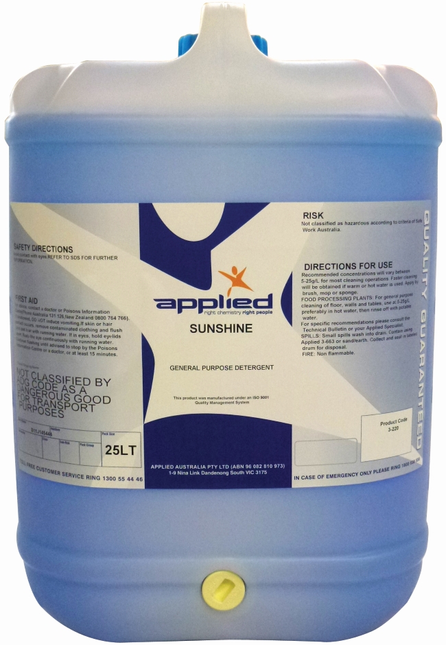 Other view of All-Purpose Detergent - Clear Blue - 25 L - A3220-25 - Sunshine - Applied