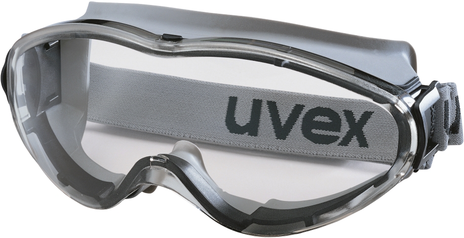 Other view of Safety Goggles - Top Vent Reduced - Grey/Black Frame - Clear Polycarbonate Lens - A/F, S/E - 9302-395 - ultrasonic - uvex