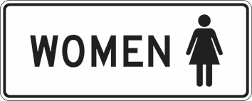 Other view of Safety Sign - Informational - Women - Polypropylene - 450 x 125 mm - Prosafe