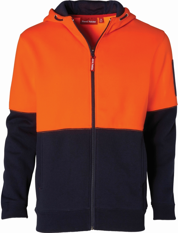 Other view of Brushed Fleece Hoodie – Polyester Upper - Polyester Cotton Lower – Navy – Medium – Y19326 – Foundations – Hard Yakka